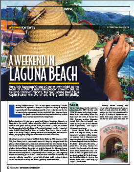 Travel article, Laguna Beach, by Deborah Shadovitz 